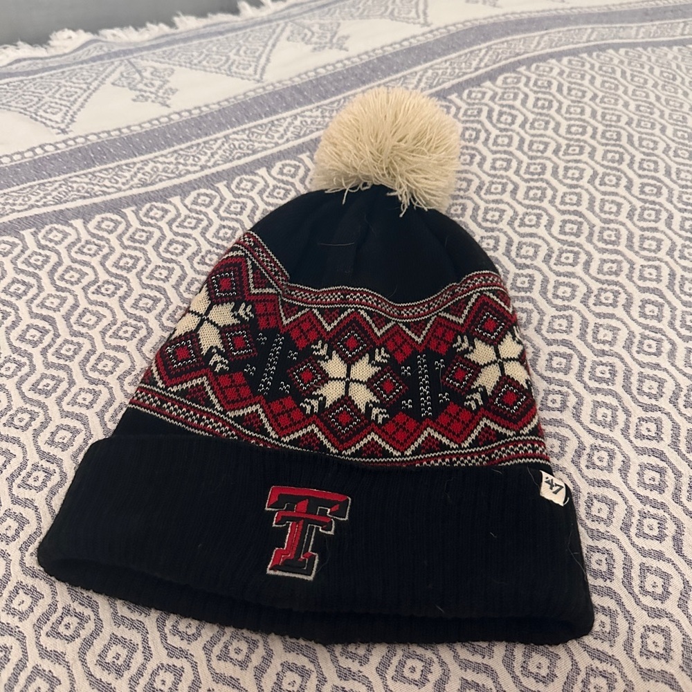 47 Brand Texas Tech Black Fair Isle Beanie​ - Picture 2 of 4